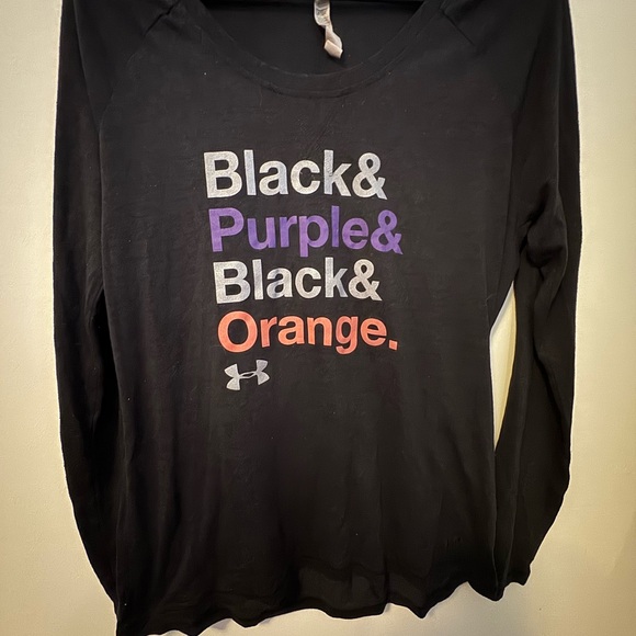 UA Black Long Sleeve Shirt Baltimore  women’s Large - Picture 1 of 4